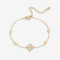 Kristall-Armband vierblättriges Kleeblatt