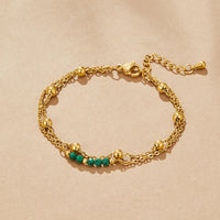 Alfa Green Malachite Bead Bracelet - Beautiful Earth Boutique