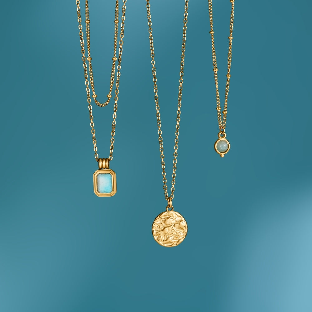 Aquamarine Gold Necklace