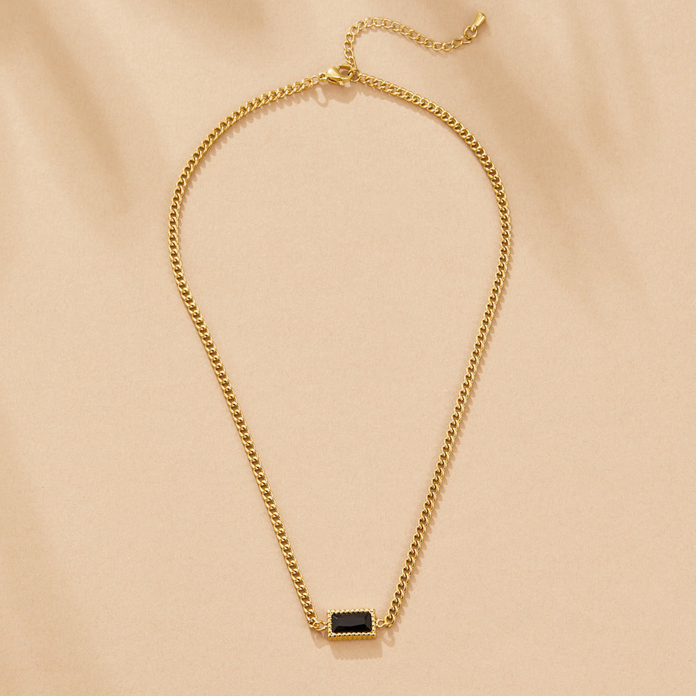 Black Onyx Pendant Necklace