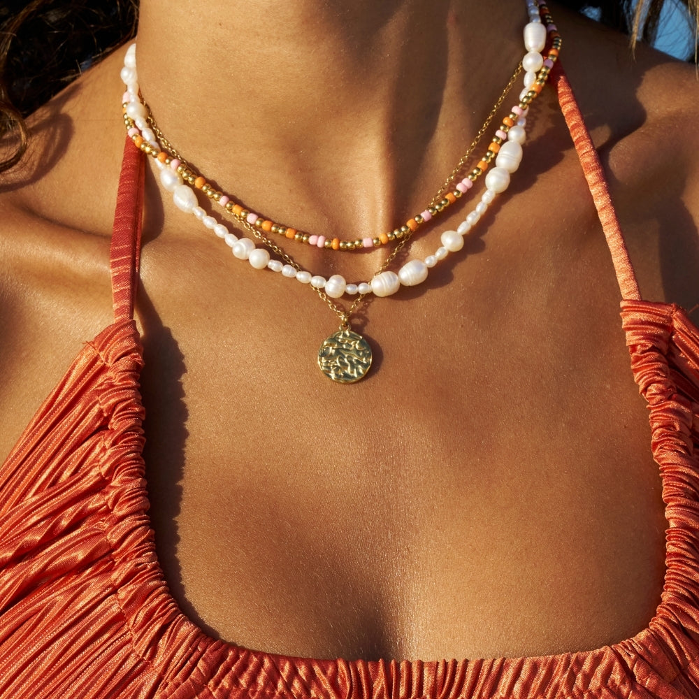 Celeste Gold Disc Necklace