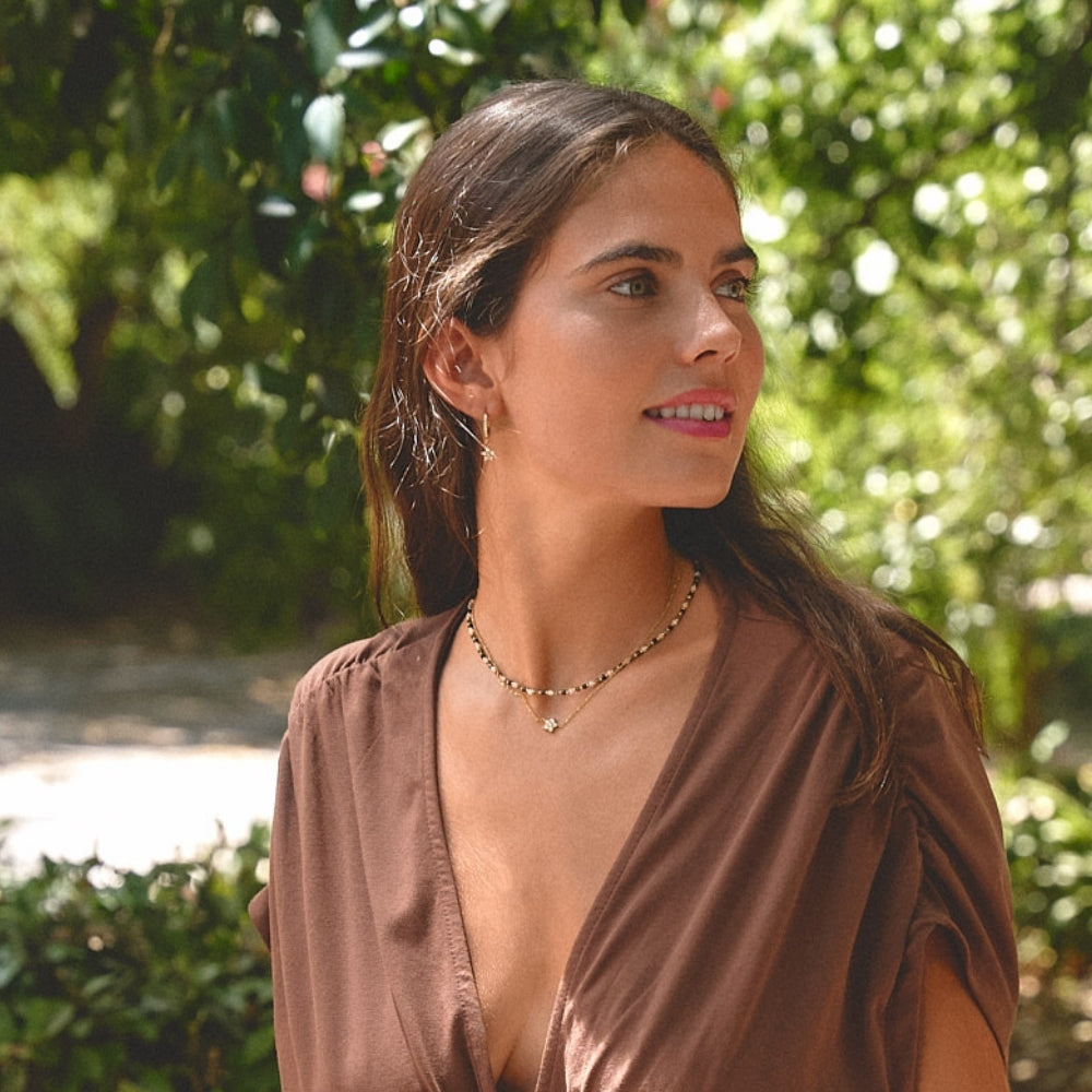 Elara Crystal Bloom Gold Necklace