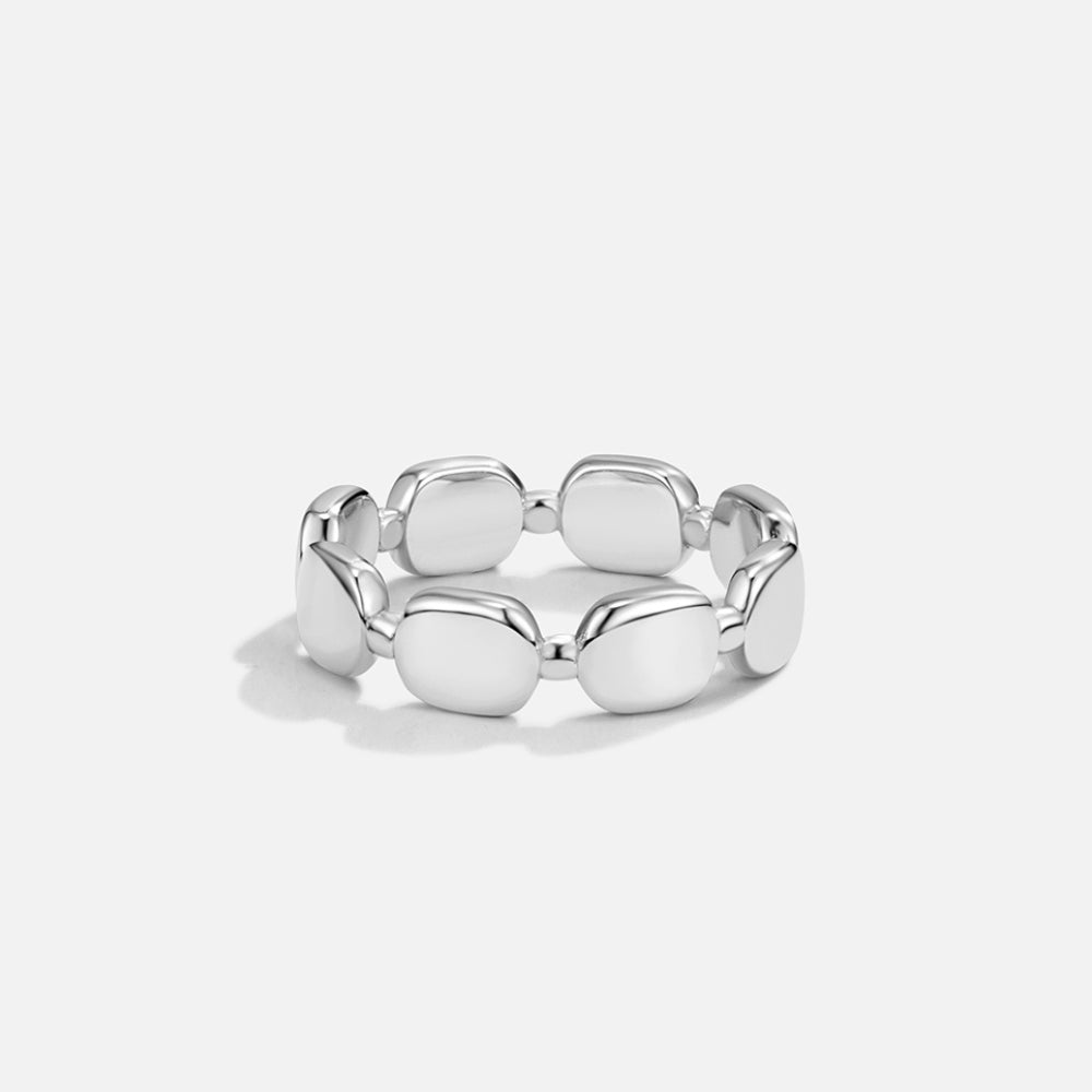 Weißer Sakura-Ring Gold