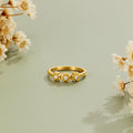 Golden Daisy Infinity Ring