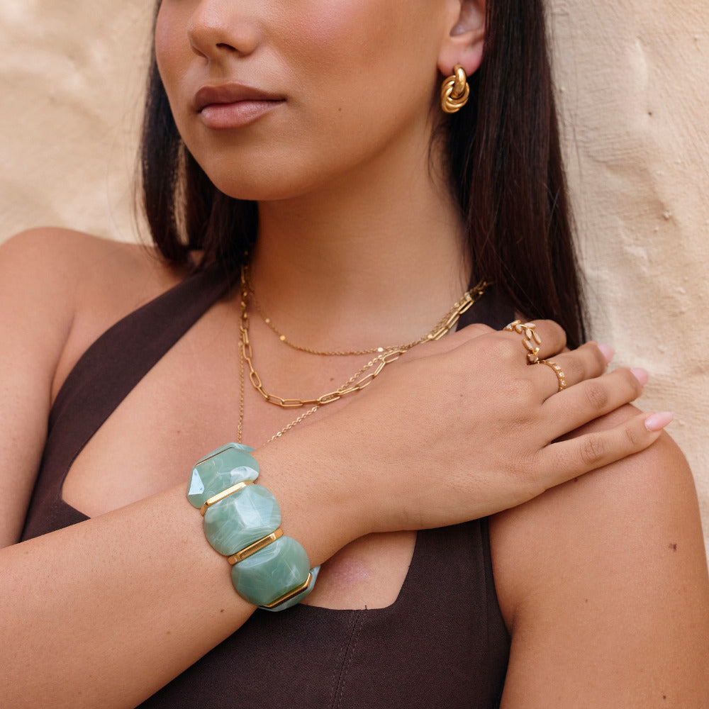 Green Aventurine Elastic Bracelet
