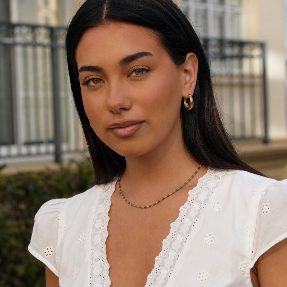 Serene Blue Bead Necklace