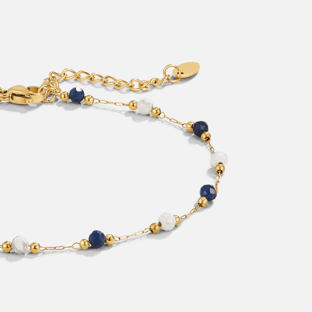 Lulu Natural Stone Anklet - Beautiful Earth Boutique
