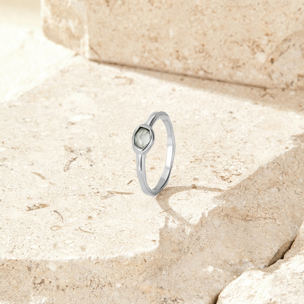 Selene Silver Moonstone Ring