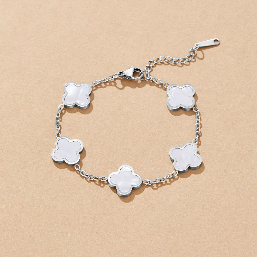 Silver Clover Bracelet - Beautiful Earth Boutique