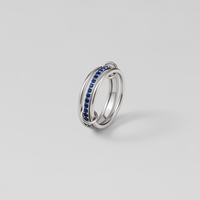 Weißer Sakura-Ring Gold