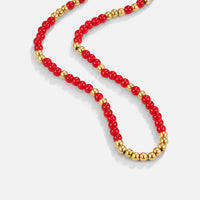 Alea Red Coral Bead Necklace - Beautiful Earth Boutique