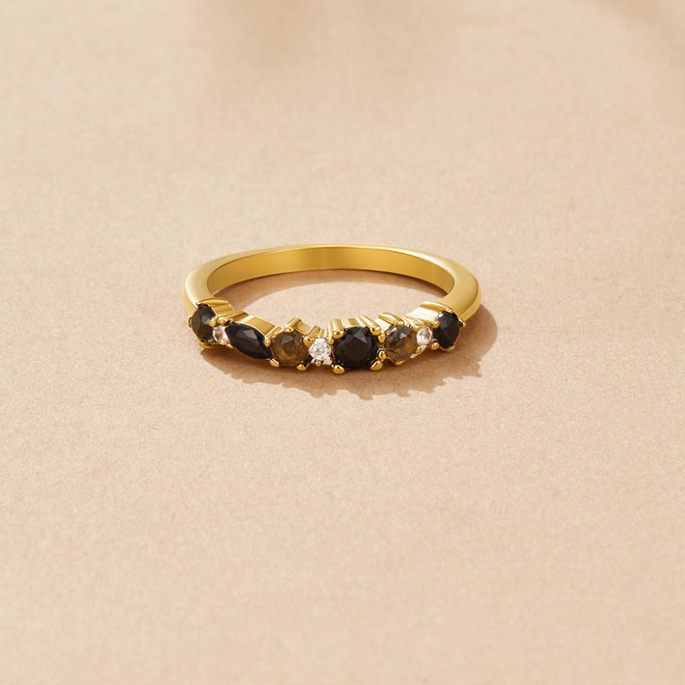 Black Obsidian Eternity Ring - Beautiful Earth Boutique