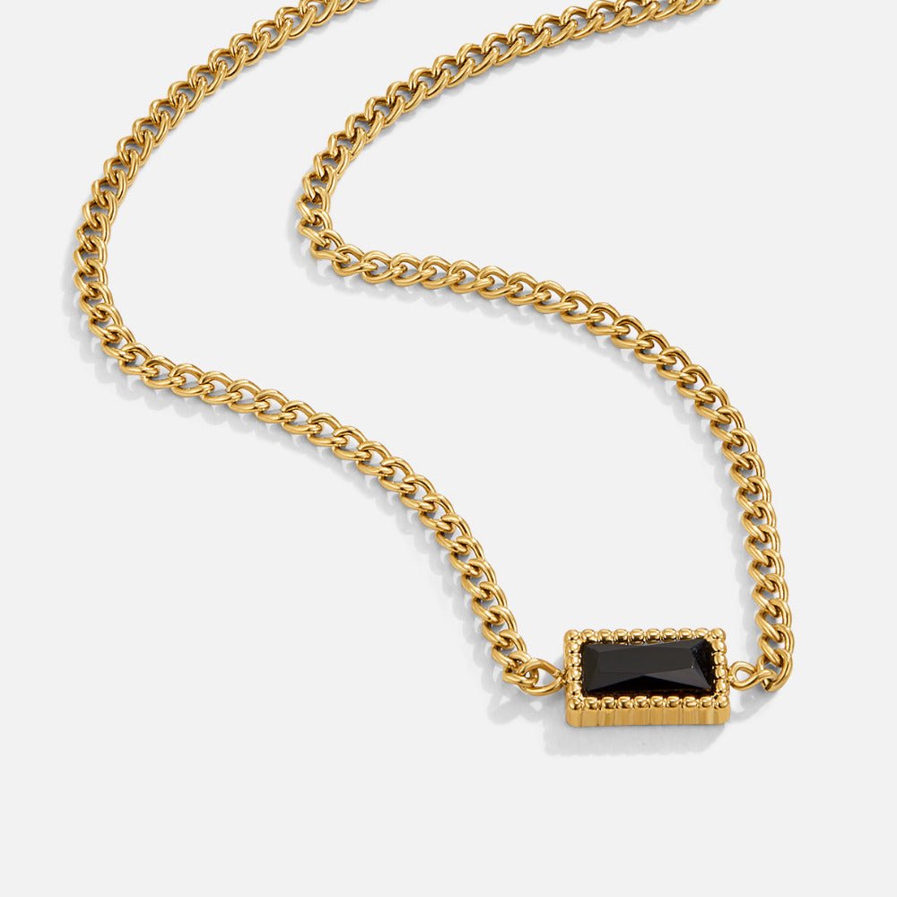 Black Onyx Pendant Necklace - Beautiful Earth Boutique