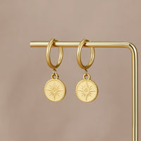 Celestial Gold Coin Earrings - Beautiful Earth Boutique