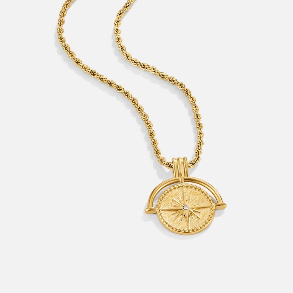 Celestial Gold Coin Necklace - Beautiful Earth Boutique