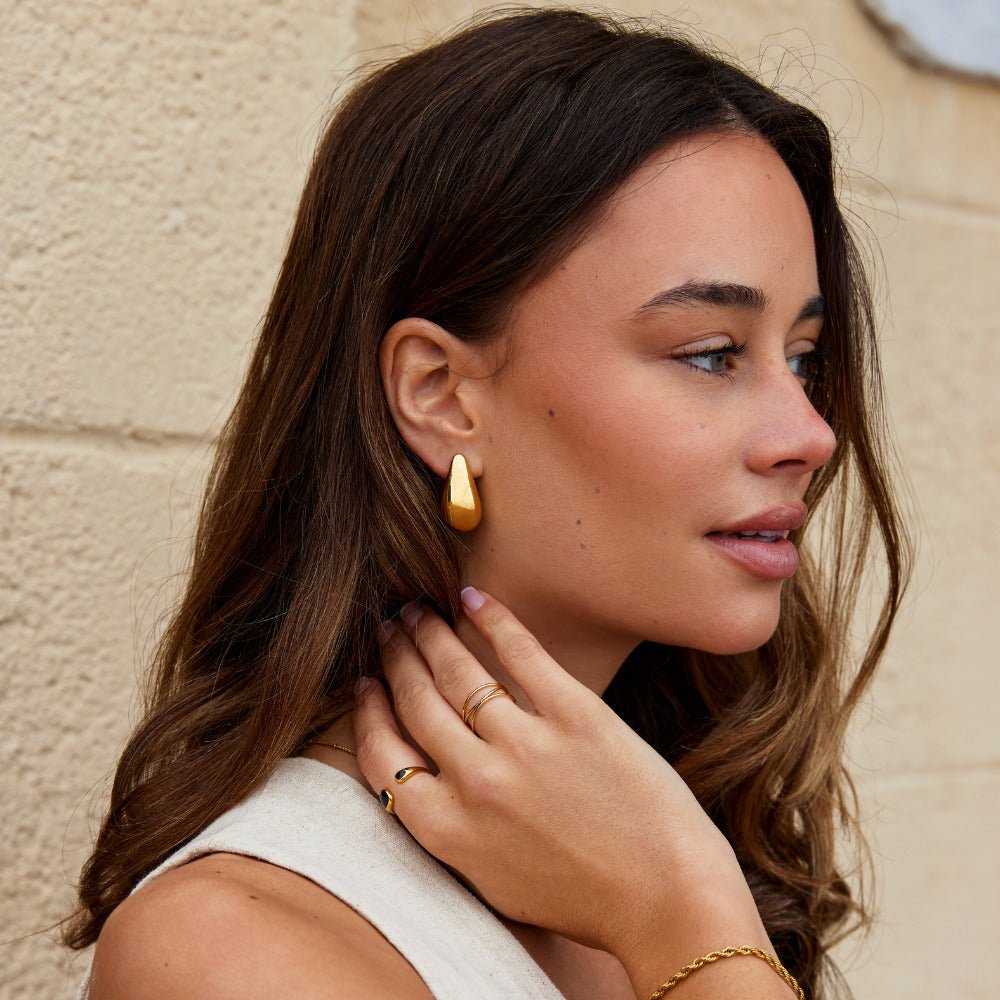 Dakota Gold Teardrop Earrings - Beautiful Earth Boutique