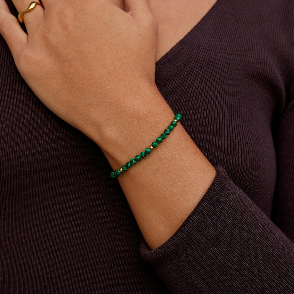 Emerald Green Beaded Bracelet - Beautiful Earth Boutique