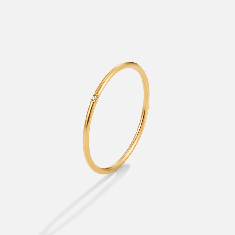 Eula Gold & Crystal Band Ring Set - Beautiful Earth Boutique