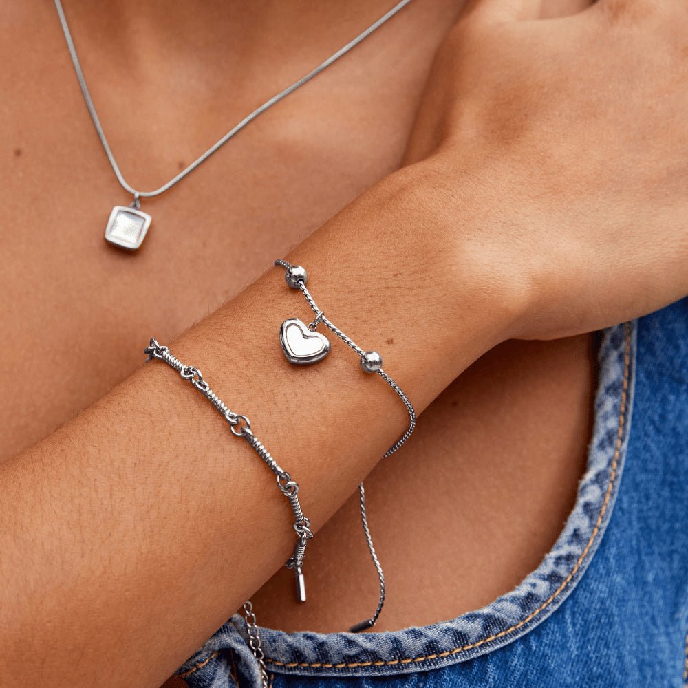 Figaro Silver Knot Chain Bracelet - Beautiful Earth Boutique