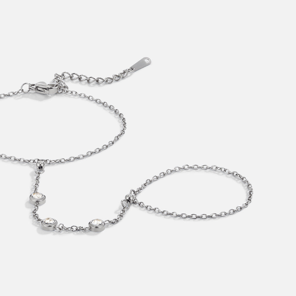 Freya Kristall-Handkettenarmband