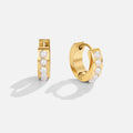 Gold Eula Pearl Hoop Earrings - Beautiful Earth Boutique