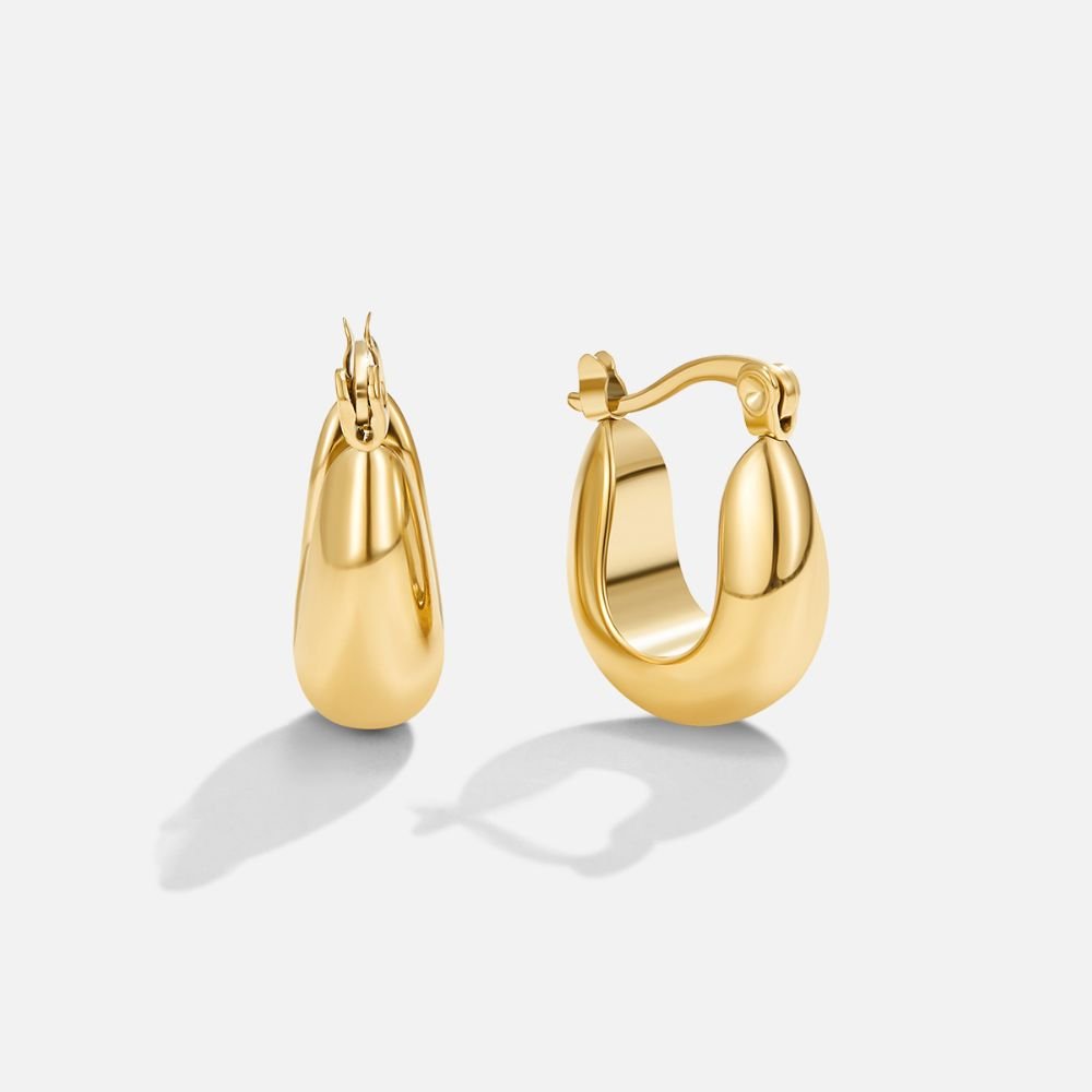 Gold Serenity Hoop Earrings - Beautiful Earth Boutique