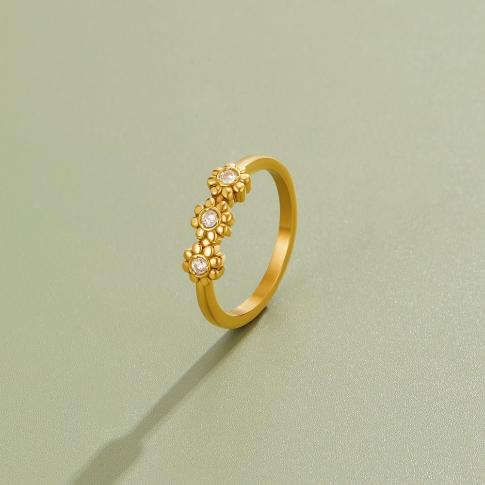 Golden Daisy Infinity Ring - Beautiful Earth Boutique