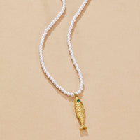 Golden Fish Pearl Necklace - Beautiful Earth Boutique