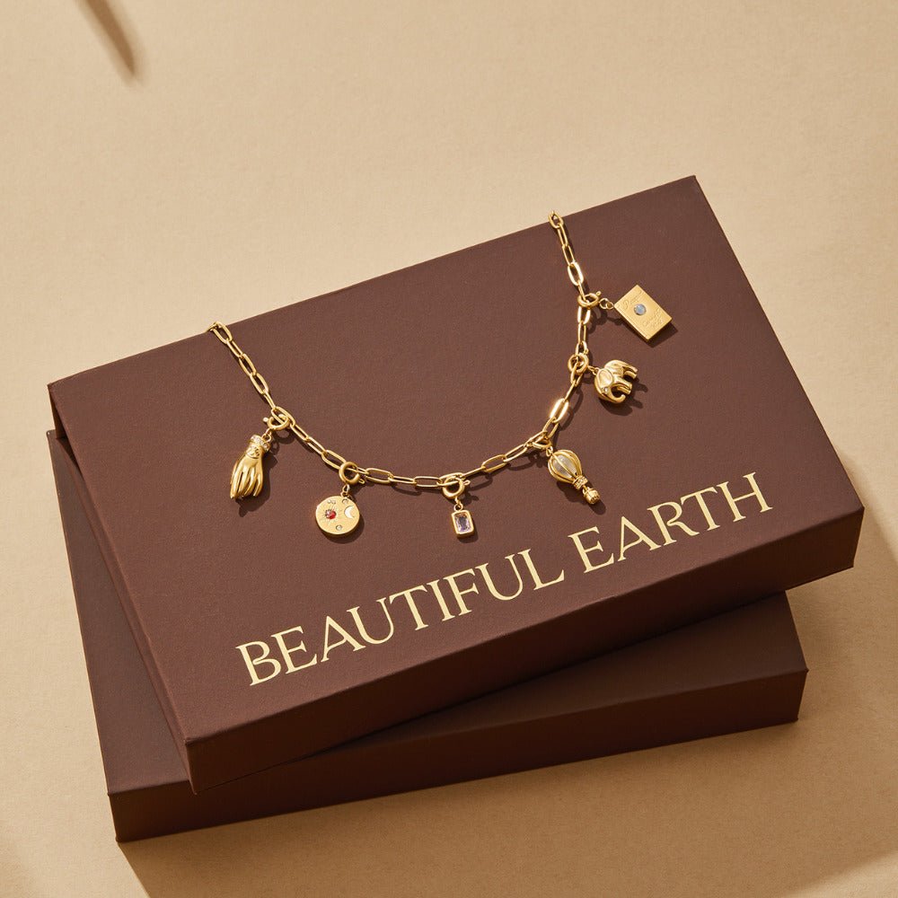 Golden Hot Air Balloon Charm - Beautiful Earth Boutique