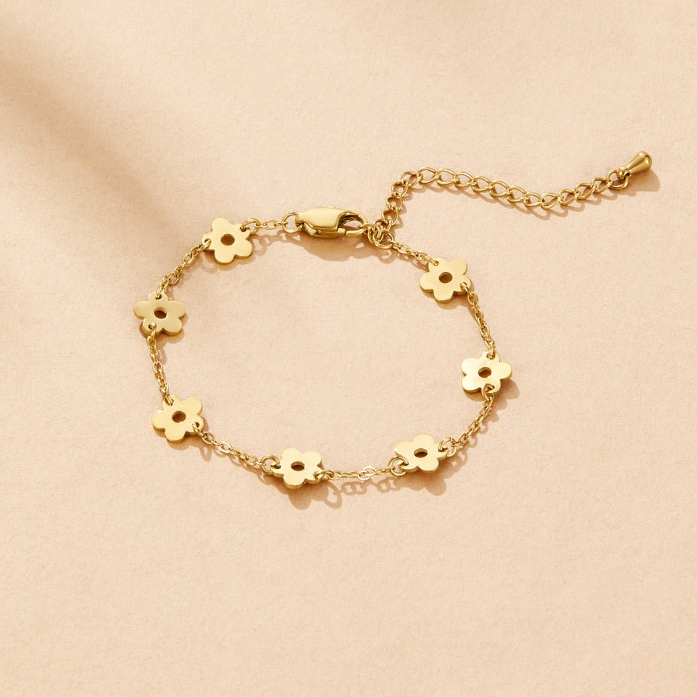 Golden Petal Link Bracelet - Beautiful Earth Boutique