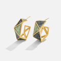 Green Atlantis Hoop Earrings - Beautiful Earth Boutique