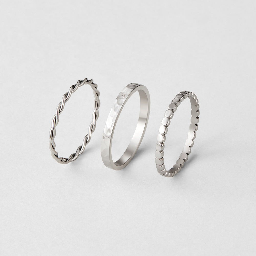 Hella Silver Stacked Ring - Beautiful Earth Boutique