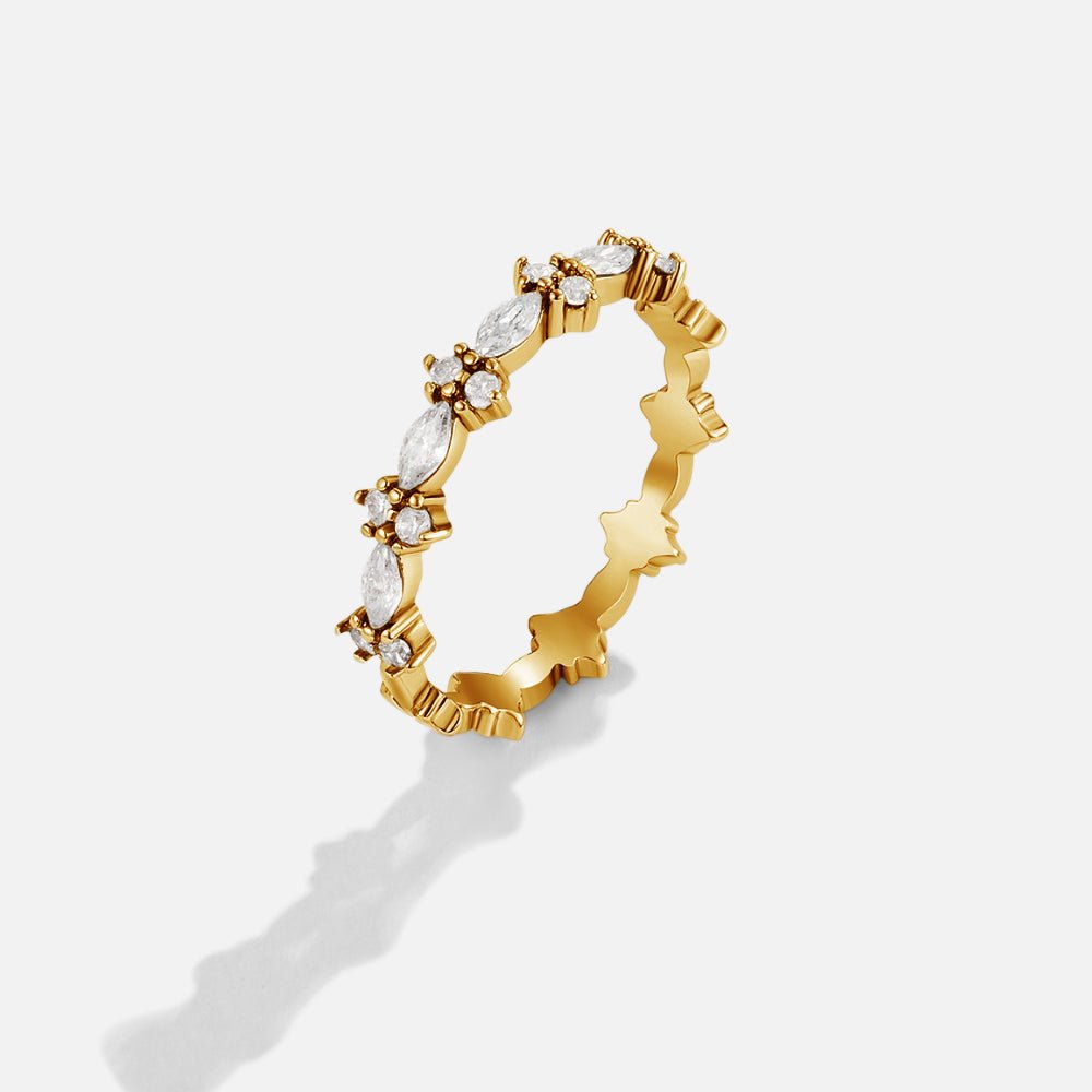 Luxe Crystal Gold Ring - Beautiful Earth Boutique