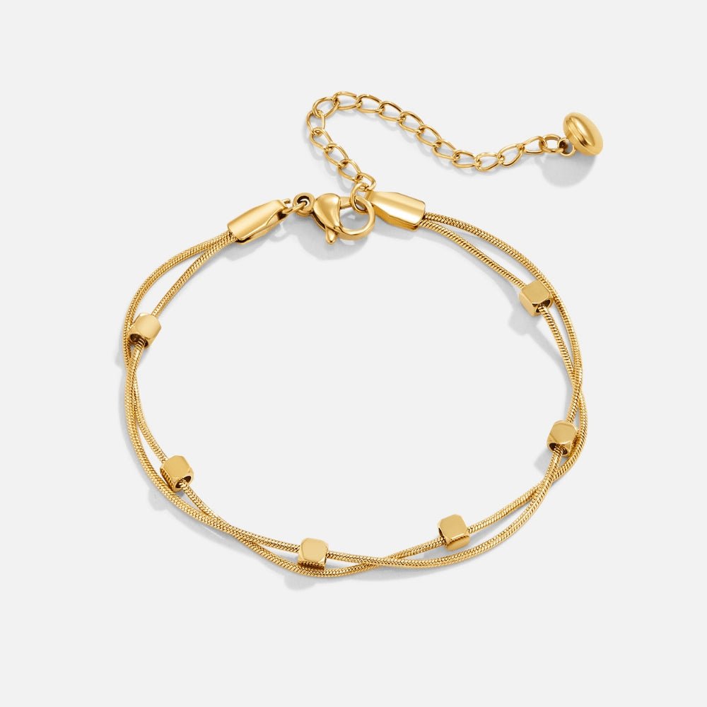 Mia Layered Cube Bracelet - Beautiful Earth Boutique