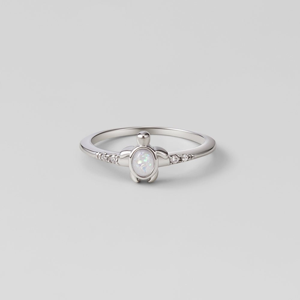 Opal Silver Turtle Ring - Beautiful Earth Boutique
