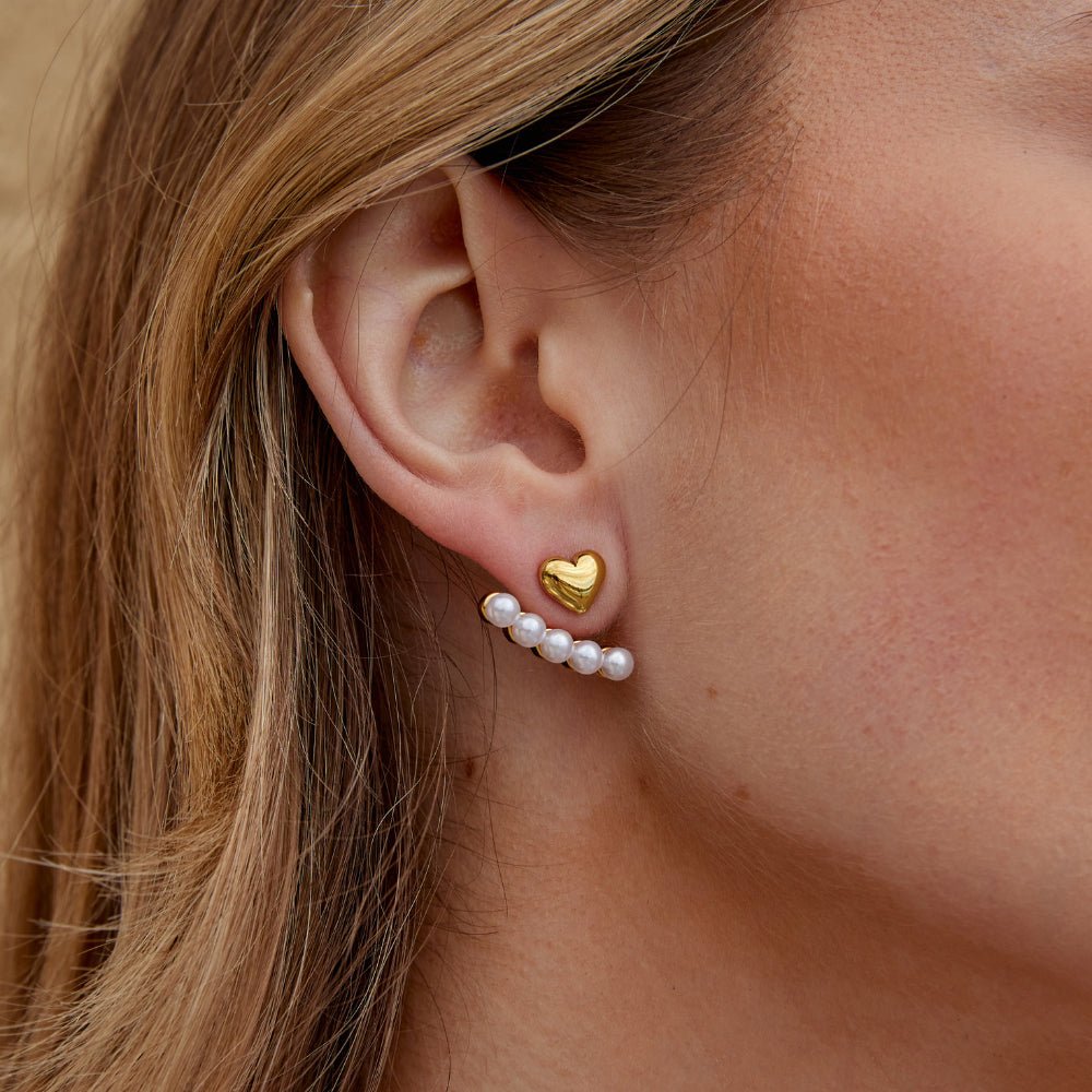Pearl & Heart Romance Earrings - Beautiful Earth Boutique