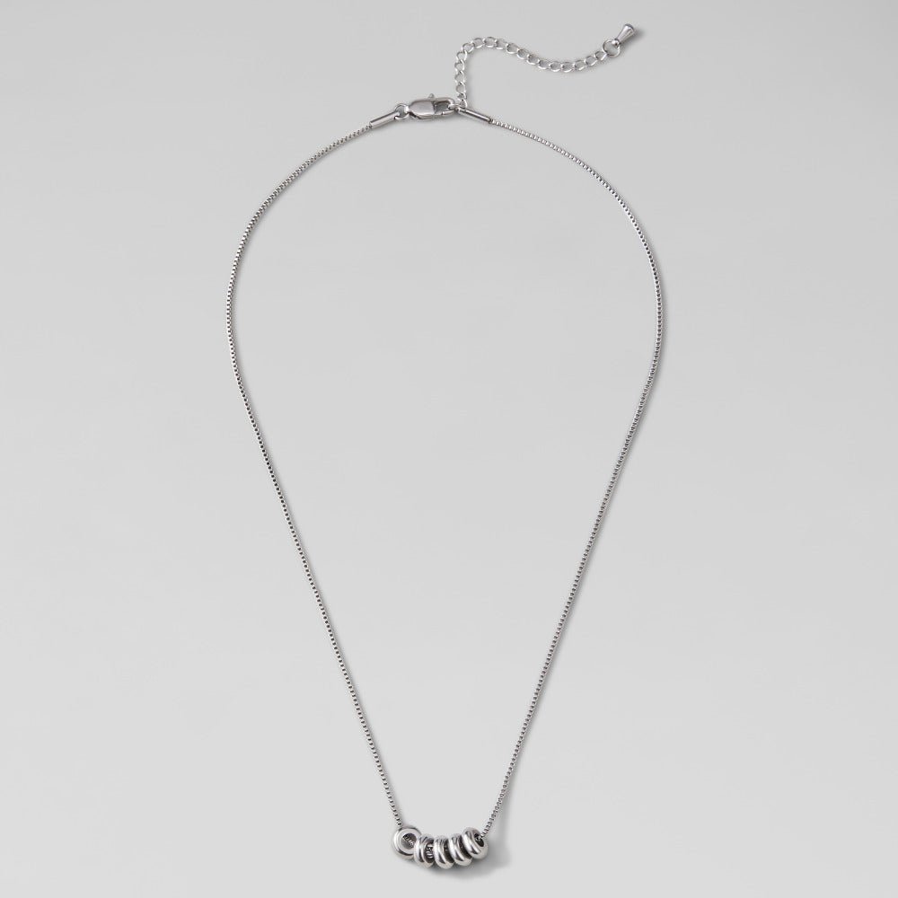 'Rings of Hapiness' Silver Necklace - Beautiful Earth Boutique