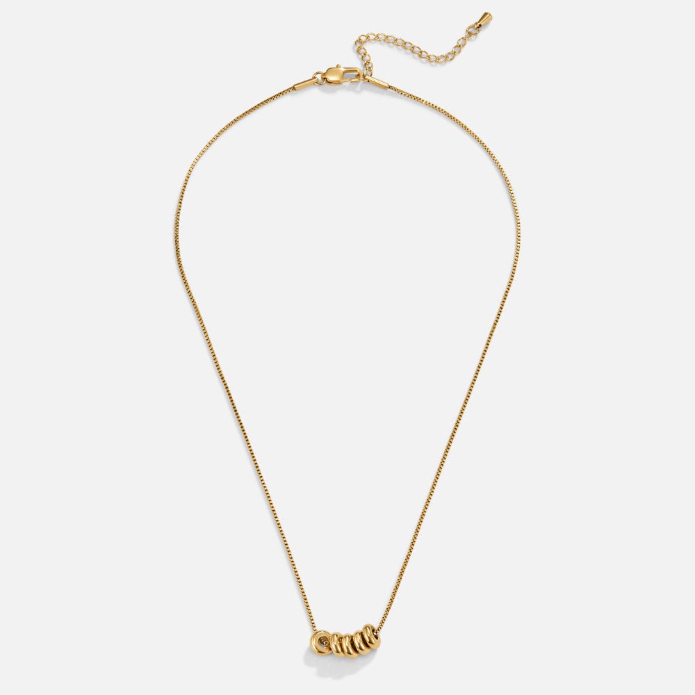 'Rings of Happiness' Gold Necklace - Beautiful Earth Boutique