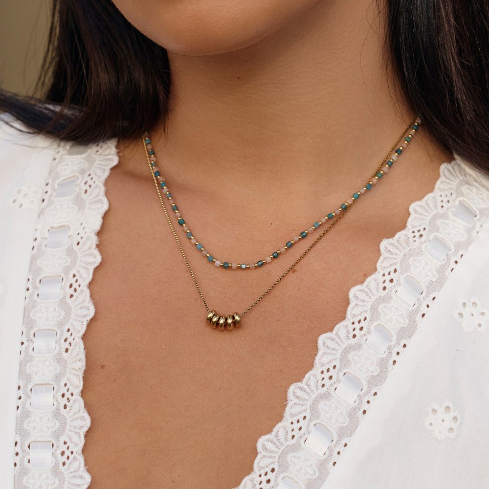 'Rings of Happiness' Gold Necklace - Beautiful Earth Boutique