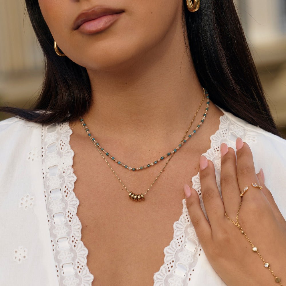 'Rings of Happiness' Gold Necklace - Beautiful Earth Boutique