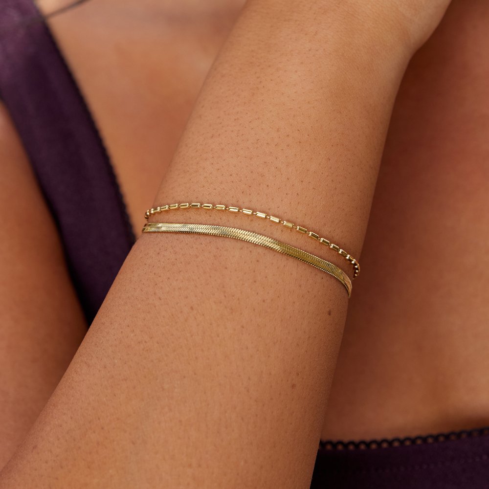 Selene Snake & Bead Chain Bracelet - Beautiful Earth Boutique