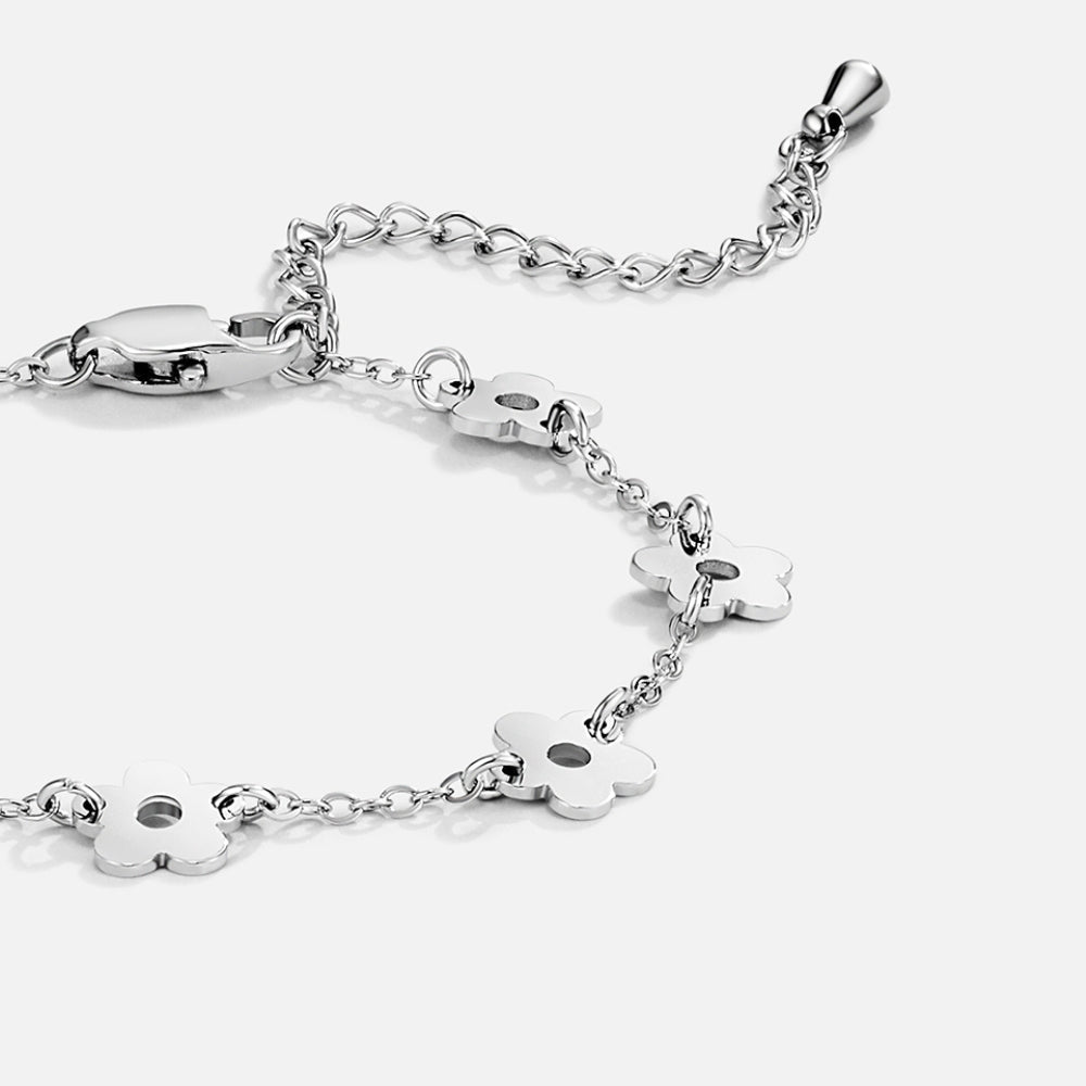 Silver Petal Link Bracelet - Beautiful Earth Boutique
