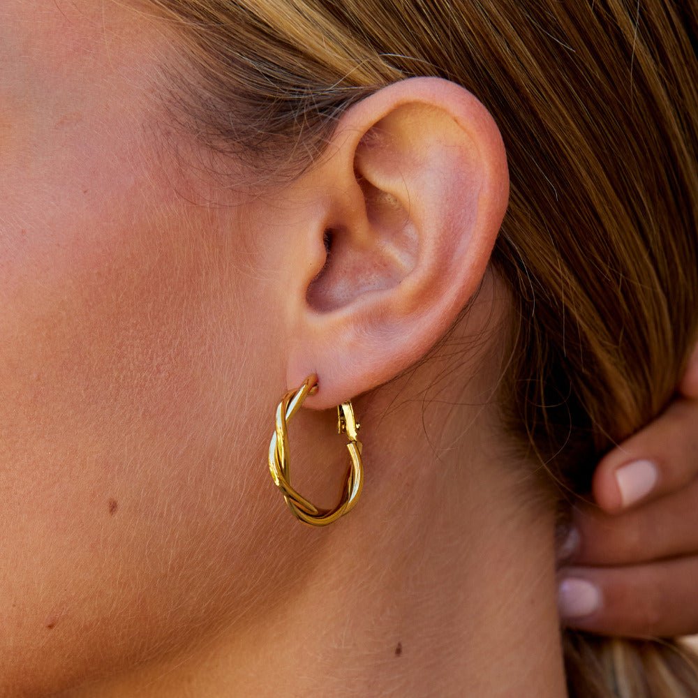 Twisted Celine Hoop Earrings - Beautiful Earth Boutique