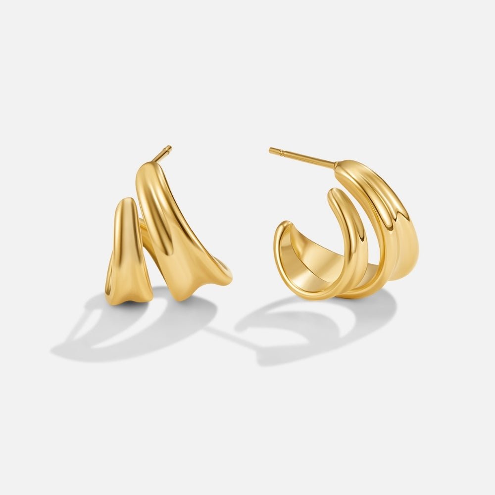 Twisted Ivana Hoop Earrings - Beautiful Earth Boutique