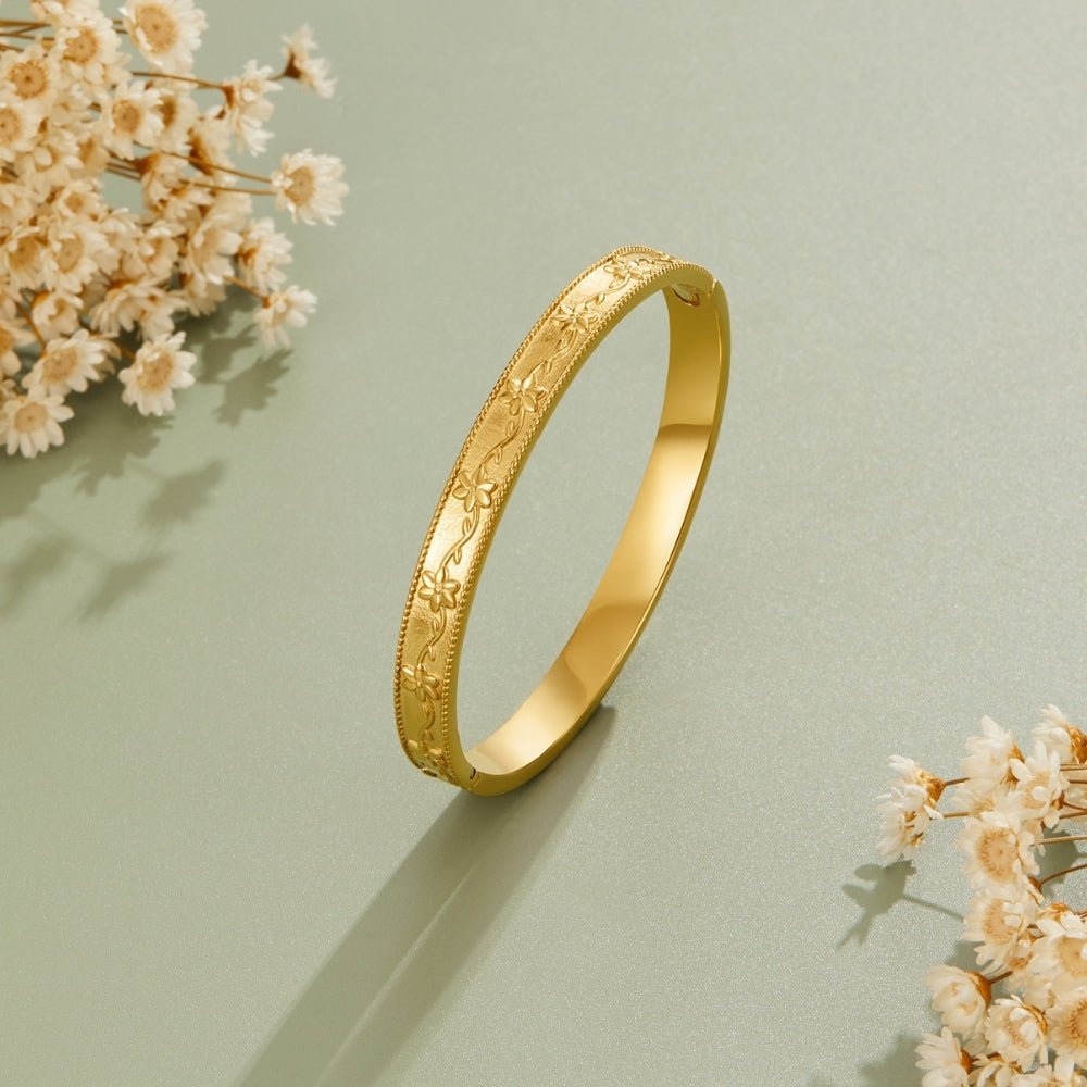 Vintage Gold Vine Bangle - Beautiful Earth Boutique