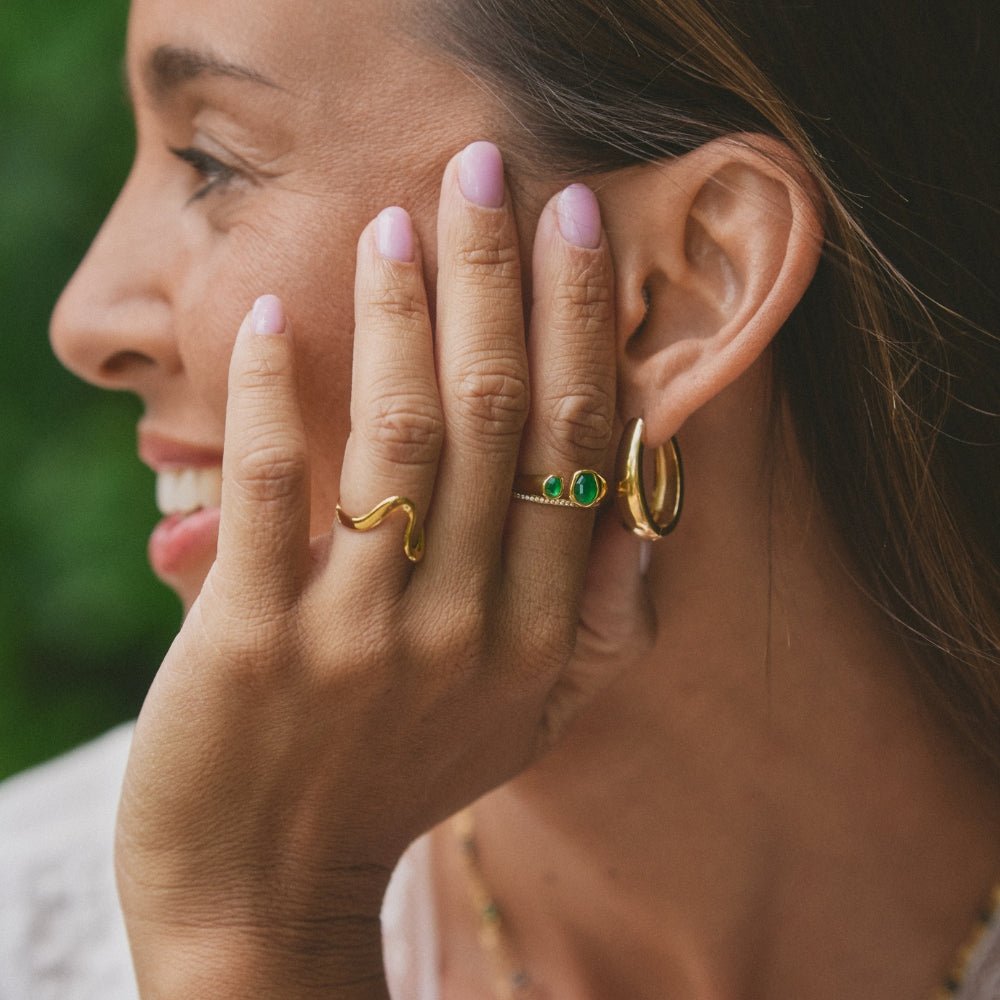 Vintage Green Emerald Wrap Ring - Beautiful Earth Boutique