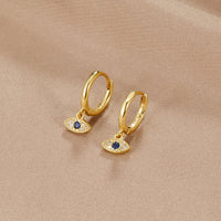 Blue Evil Eye Drop Earrings - Beautiful Earth Boutique