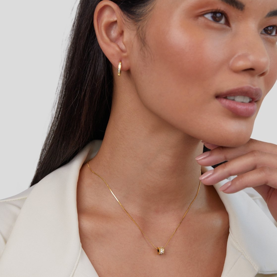 Gigi Crystal 18K Gold Necklace - Beautiful Earth Boutique