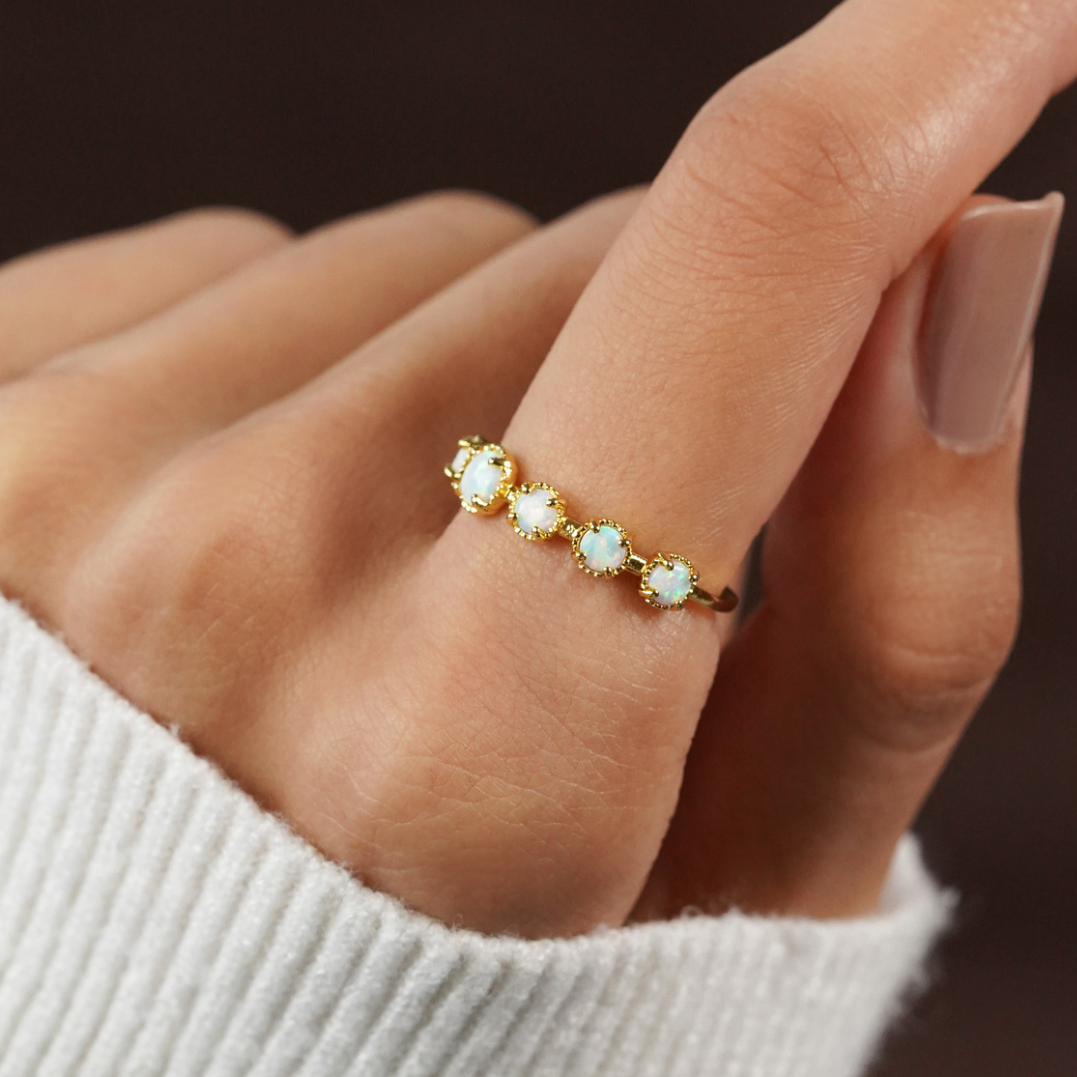 Tiffany Opal Stein Ring